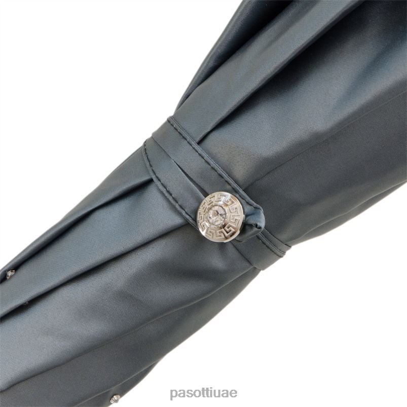 مظلة | 185n 21284-7 s8 - مظلة سواروفسكي رمادية، قماش مزدوج PASOTTI Z446V544